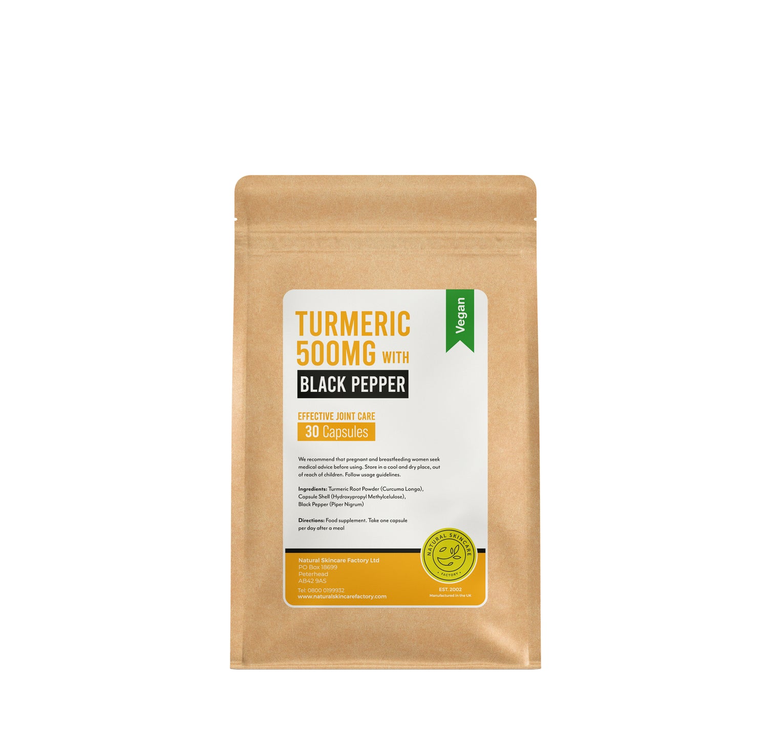 Turmeric &amp; Black Pepper Capsules - One a day